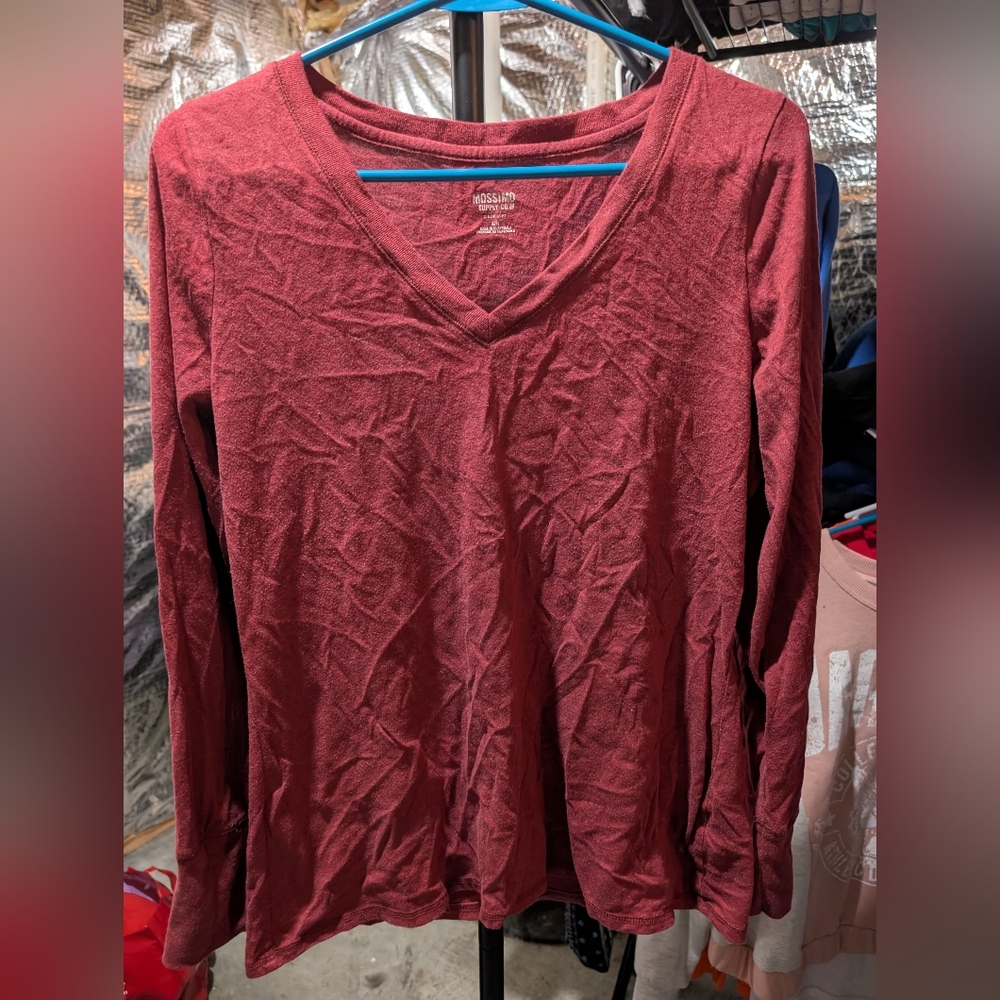 Plain V-Neck Top